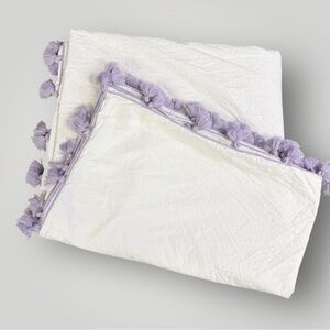 Pottery Barn Teen Tassel Duvet Cover Twin Purple